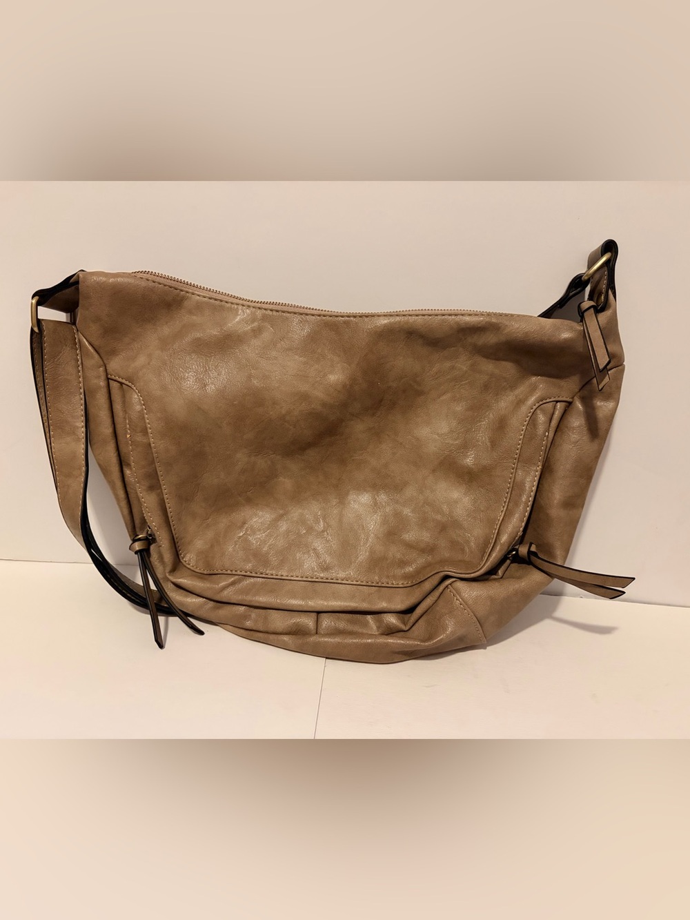Joy Susan Taupe Hobo Shoulder Bag